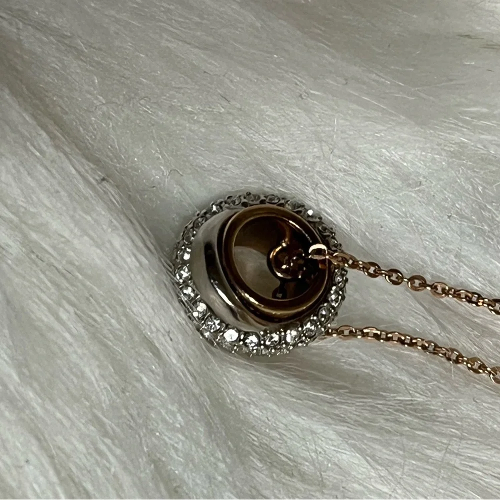 Swarovski Crystal Rose Gold Necklace - Picture 9 of 13
